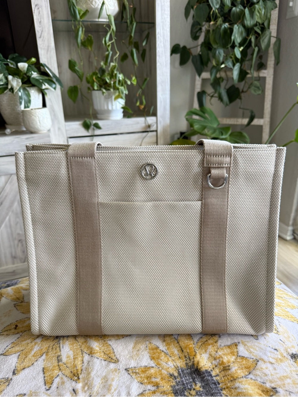 lululemon athletica Beige Canvas Tote
